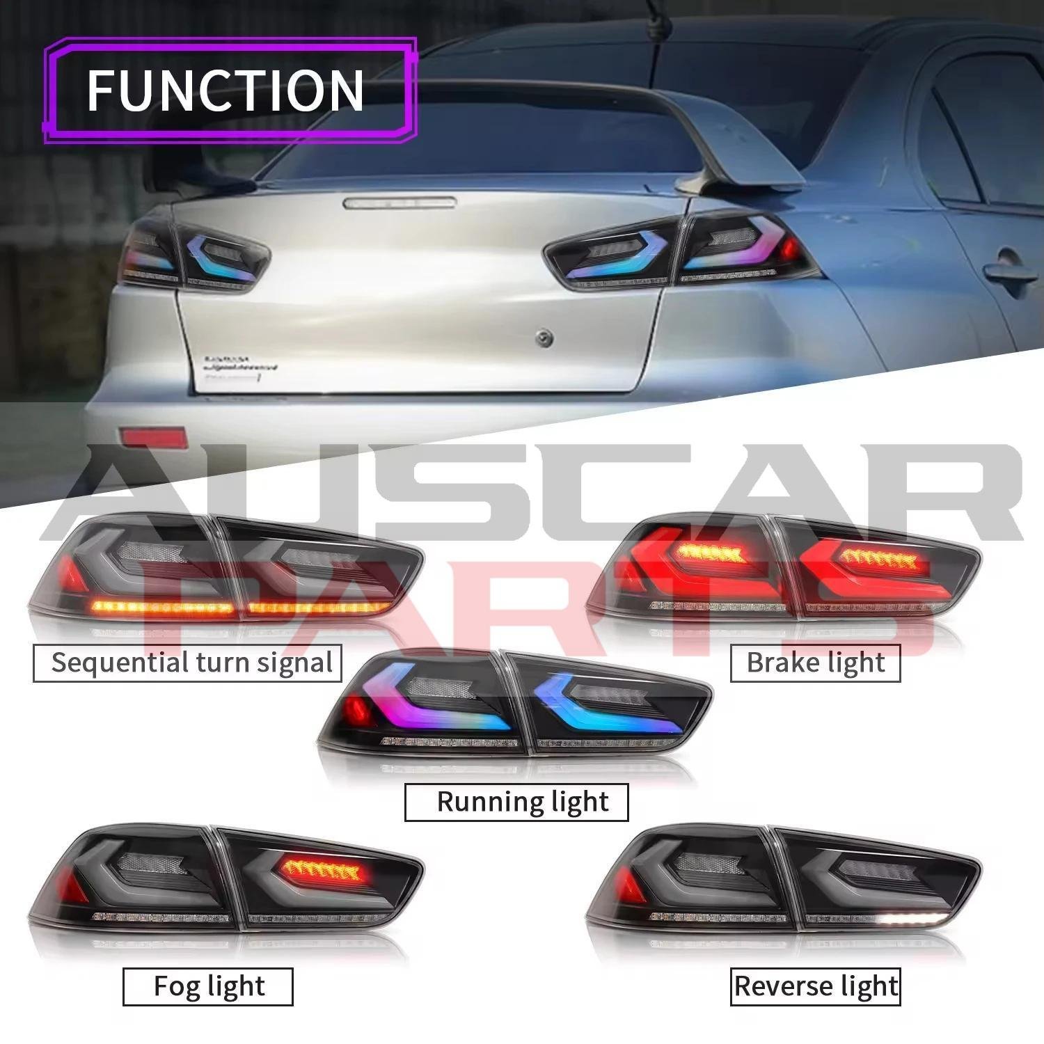 RGB Tail Lights for Mitsubishi LANCER EX EVO 2008-2018 - Image 6
