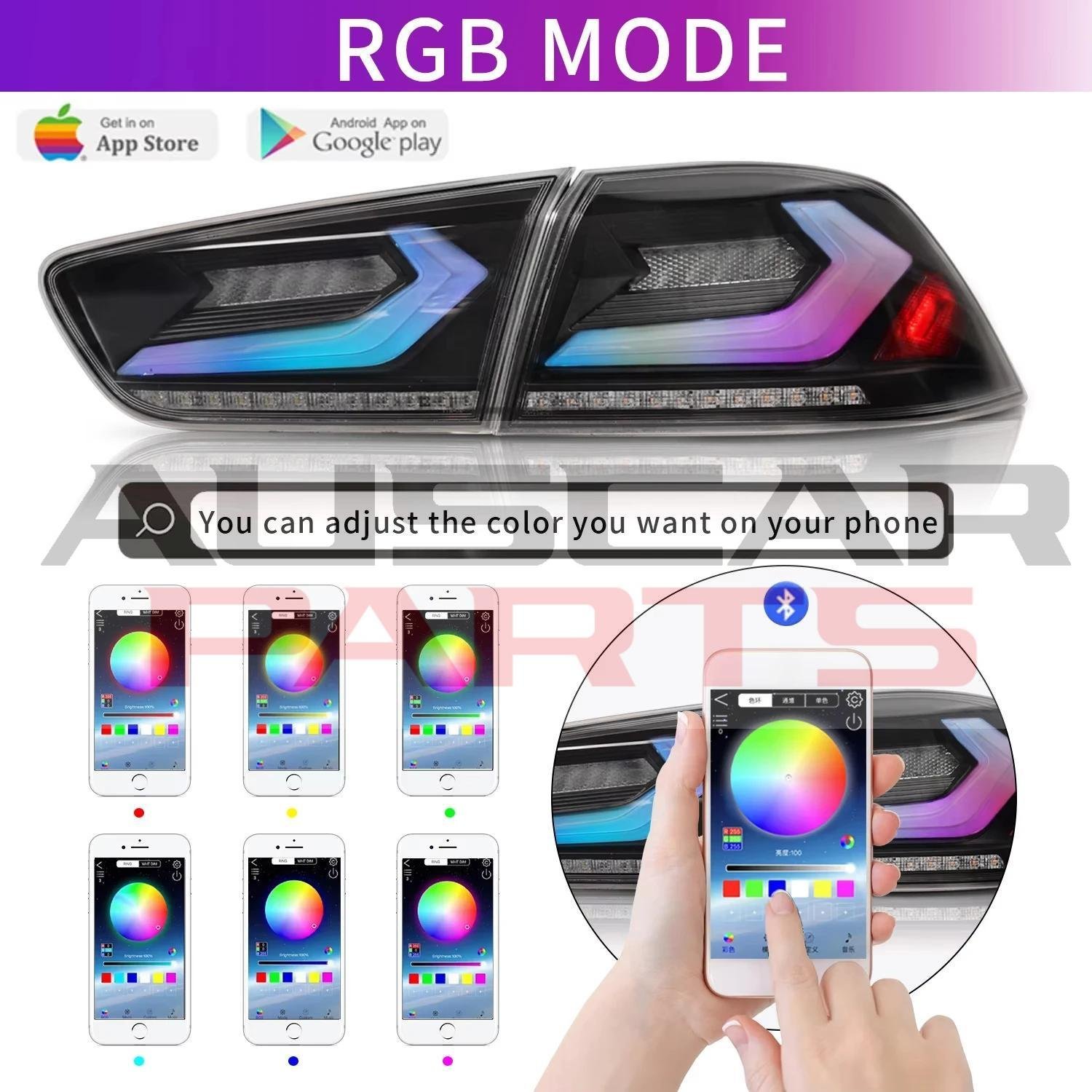 RGB Tail Lights for Mitsubishi LANCER EX EVO 2008-2018 - Image 8