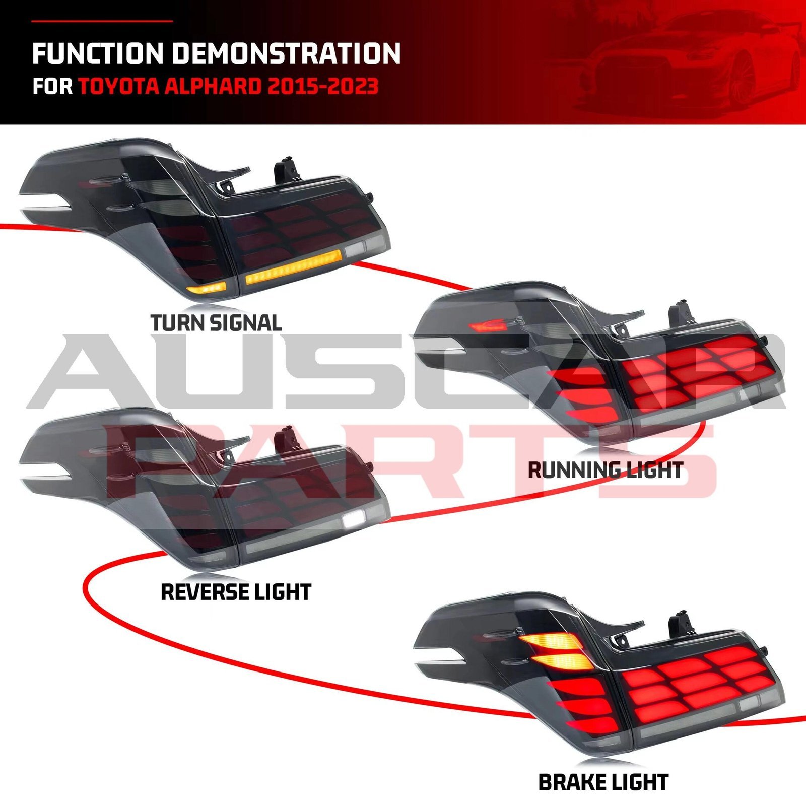 Taillights for Toyota Alphard 2015-2023 - Image 4