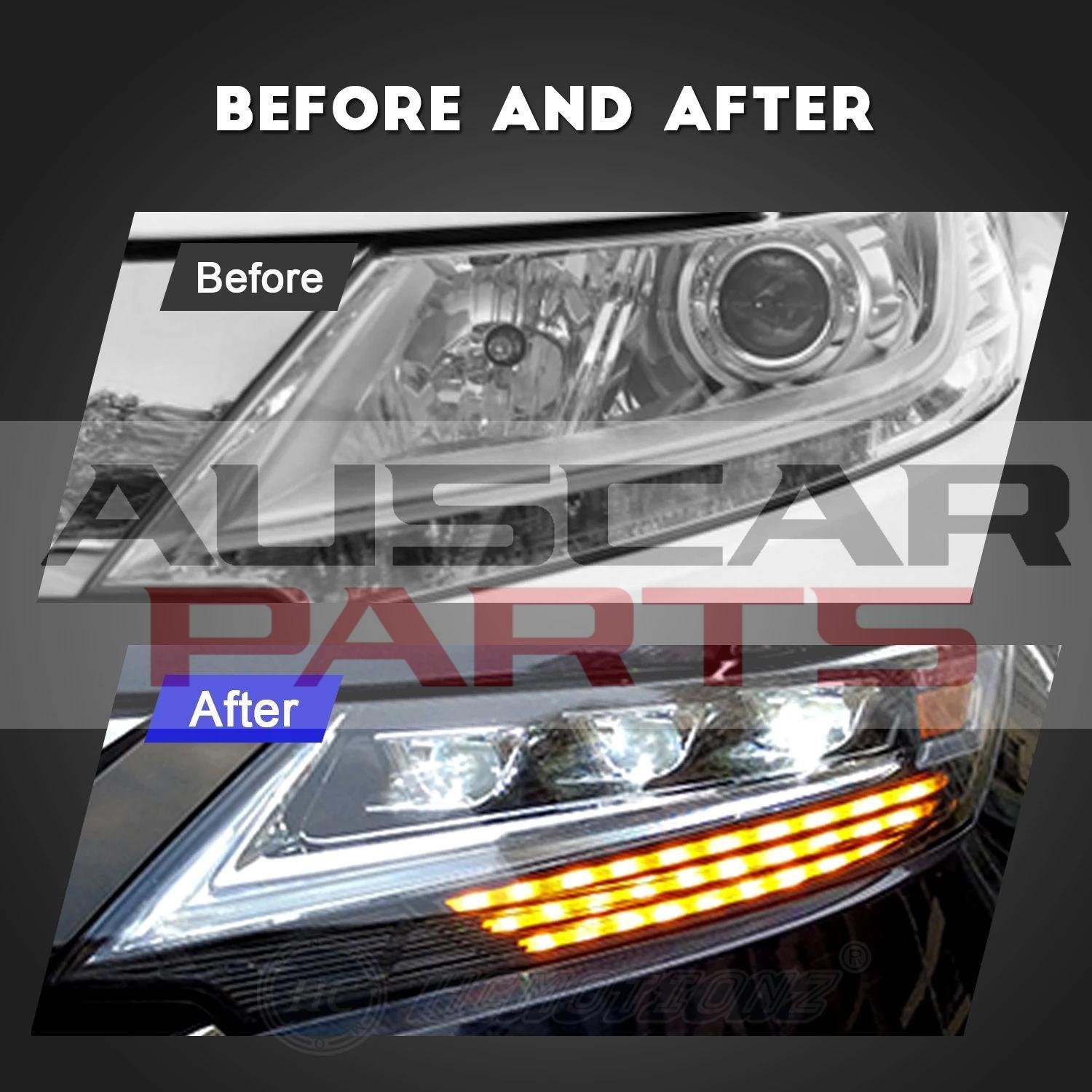 Headlights for Honda Odyssey 2013-2021 with Blue Start up Animation - Image 5