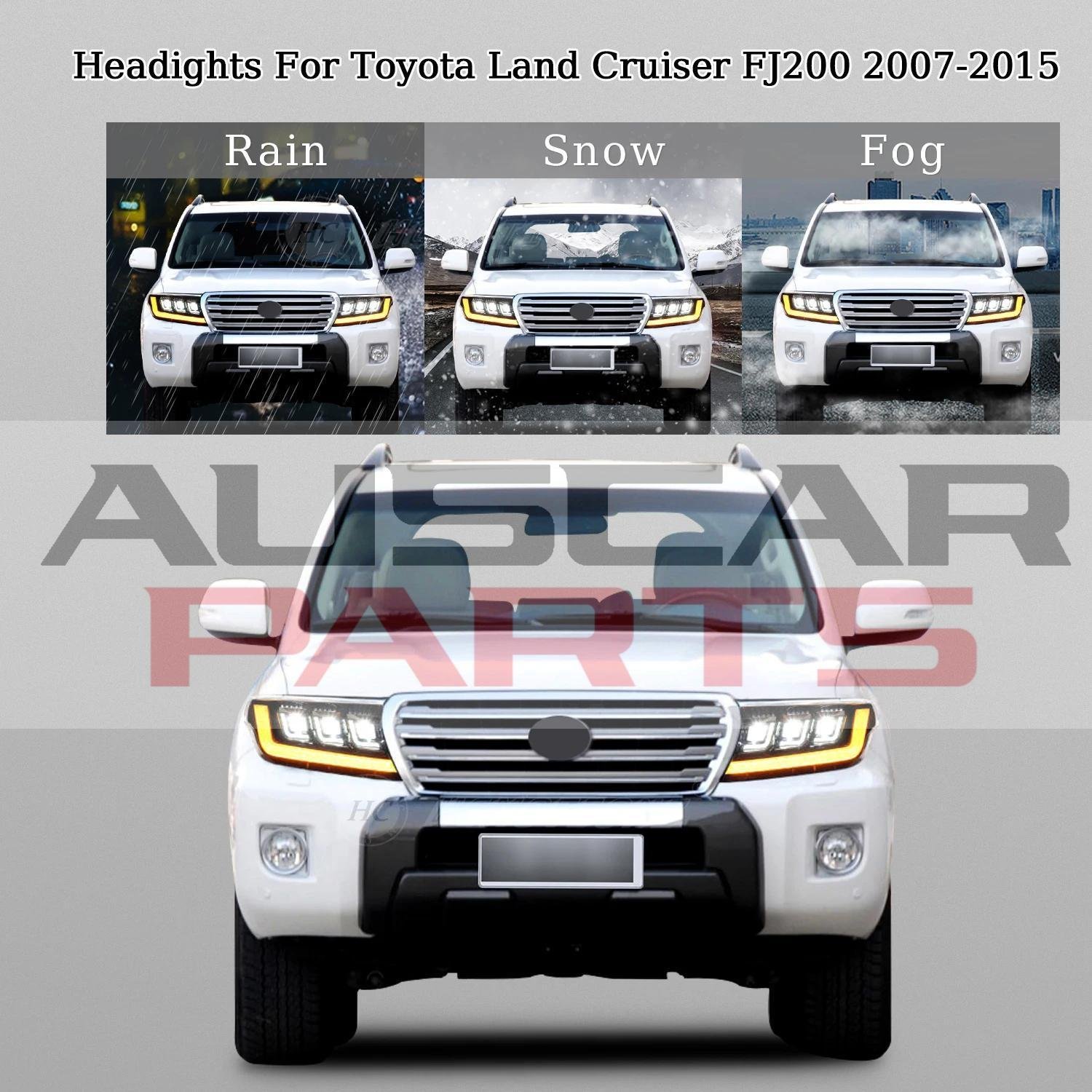 Headlights for Toyota Land Cruiser LC200 2007-2015 Plug and Play WITH Start up Animation - Image 5