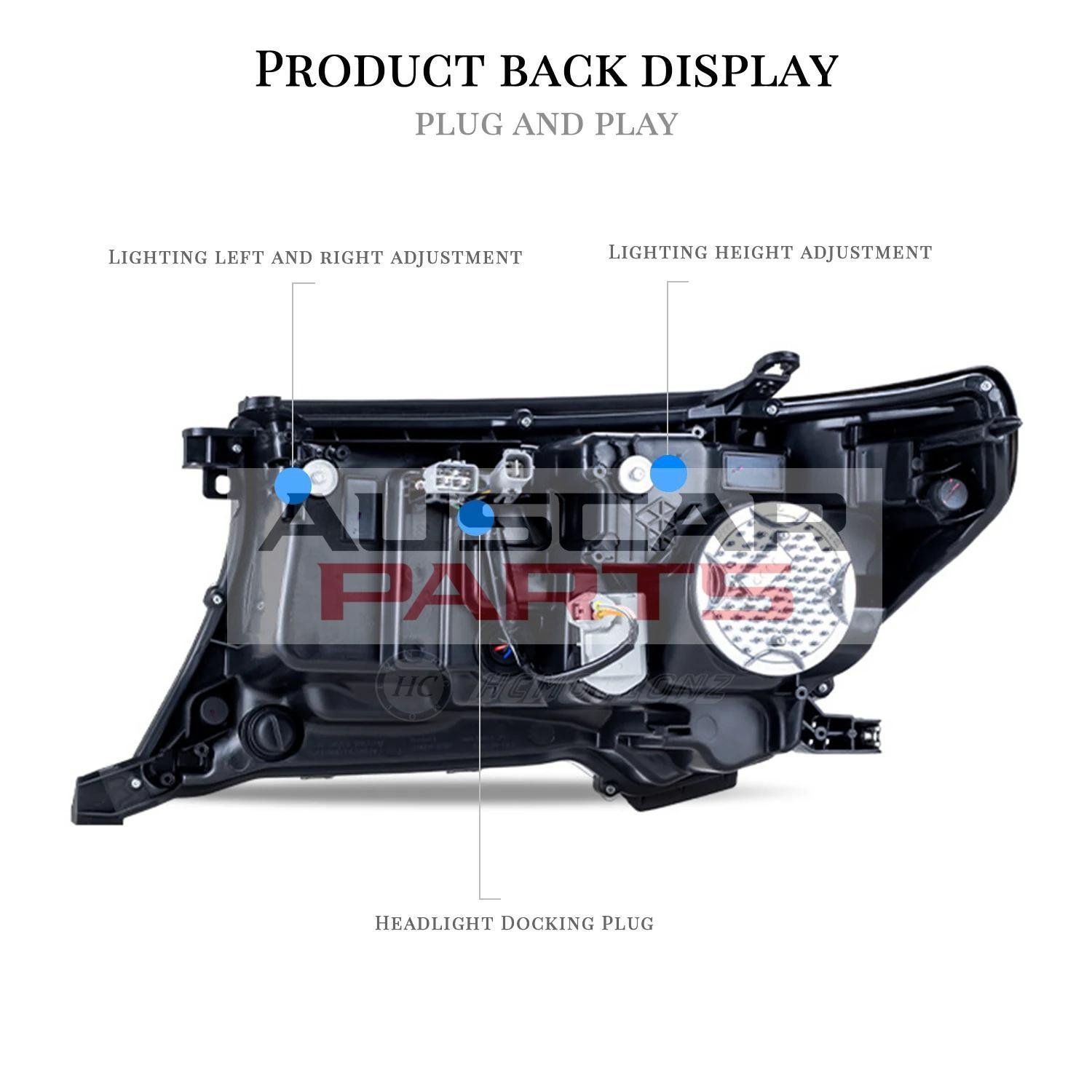 Headlights for Toyota Land Cruiser LC200 2007-2015 Plug and Play WITH Start up Animation - Image 7