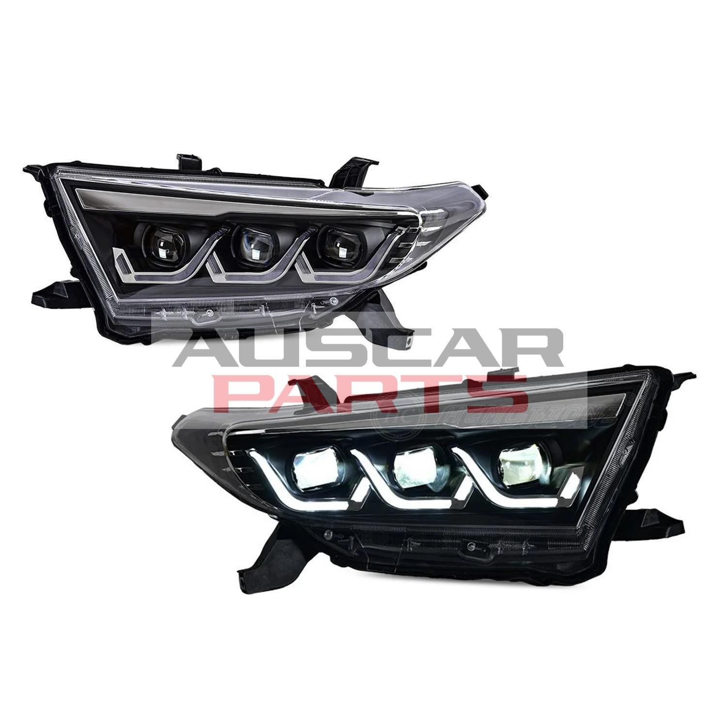 Headlights for Toyota Kluger with Red Demon Eyes 2011-2013 Start up Animation - Image 2