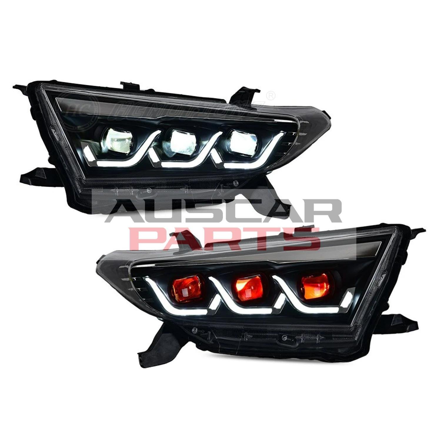 Headlights for Toyota Kluger with Red Demon Eyes 2011-2013 Start up Animation - Image 3