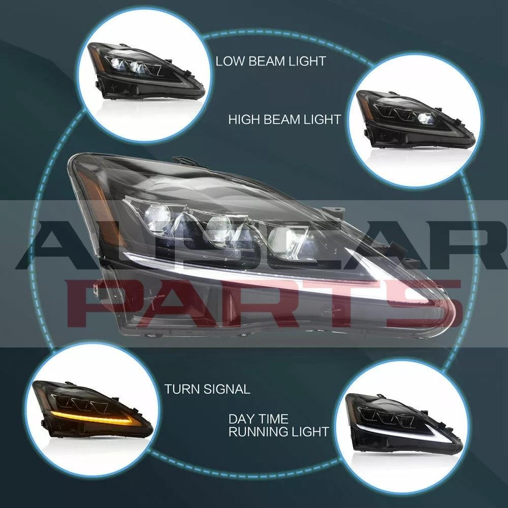 Headlights for 2006-2013 Lexus IS250 I250C IS350 IS350C IS220d ISF - Image 12