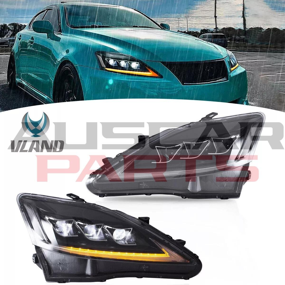 Headlights for 2006-2013 Lexus IS250 I250C IS350 IS350C IS220d ISF