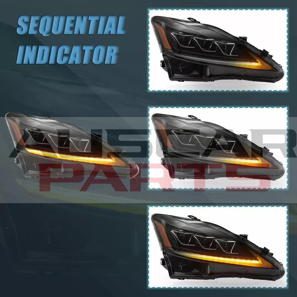 Headlights for 2006-2013 Lexus IS250 I250C IS350 IS350C IS220d ISF - Image 11