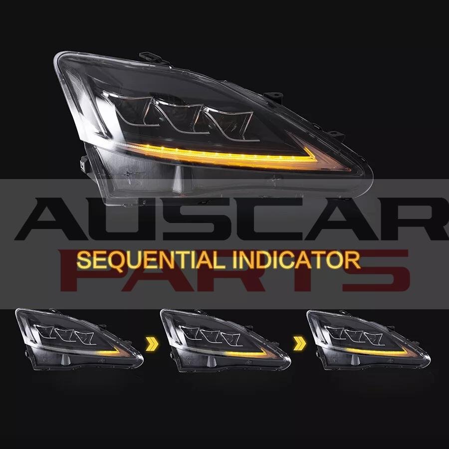 Headlights for 2006-2013 Lexus IS250 I250C IS350 IS350C IS220d ISF - Image 5