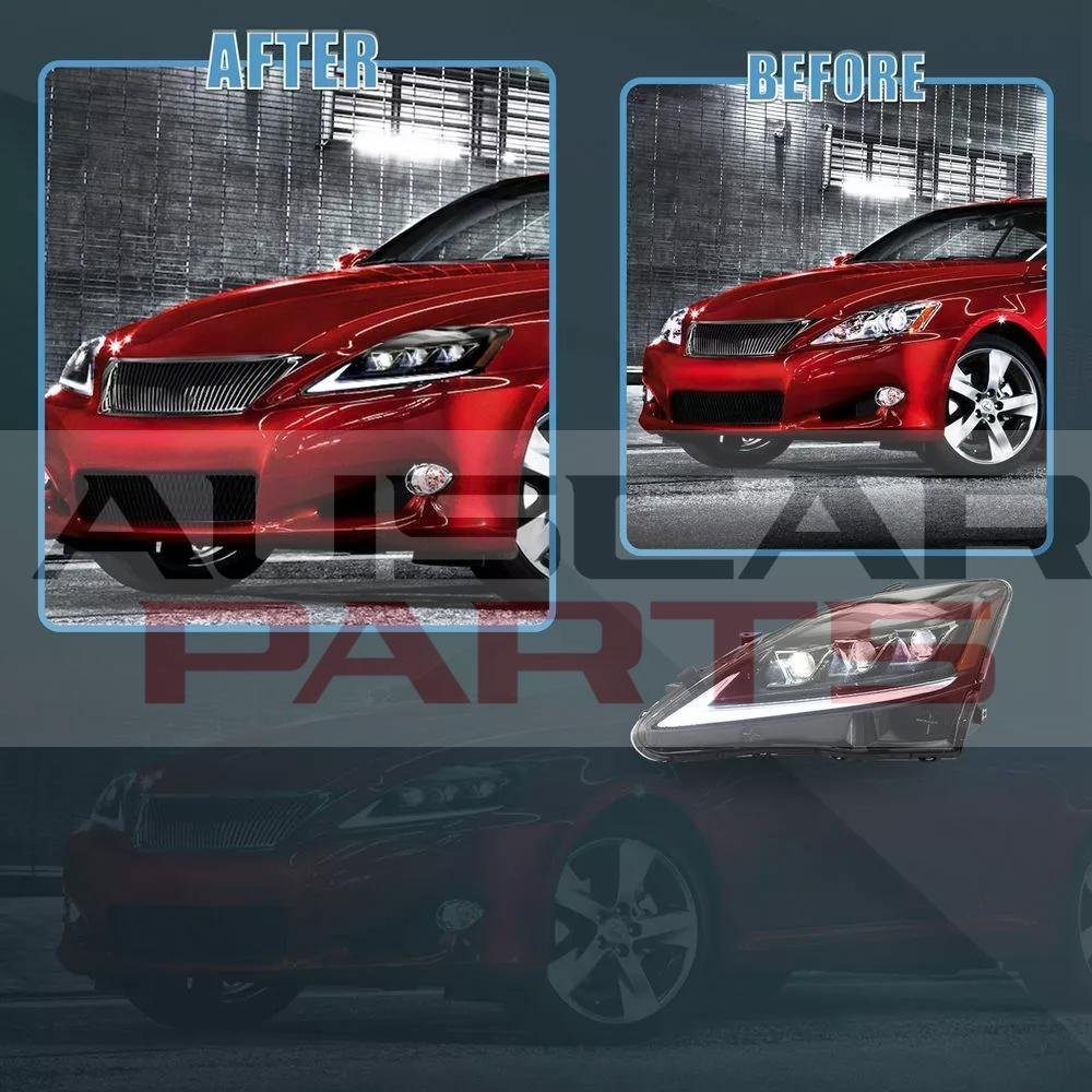 Headlights for 2006-2013 Lexus IS250 I250C IS350 IS350C IS220d ISF - Image 9