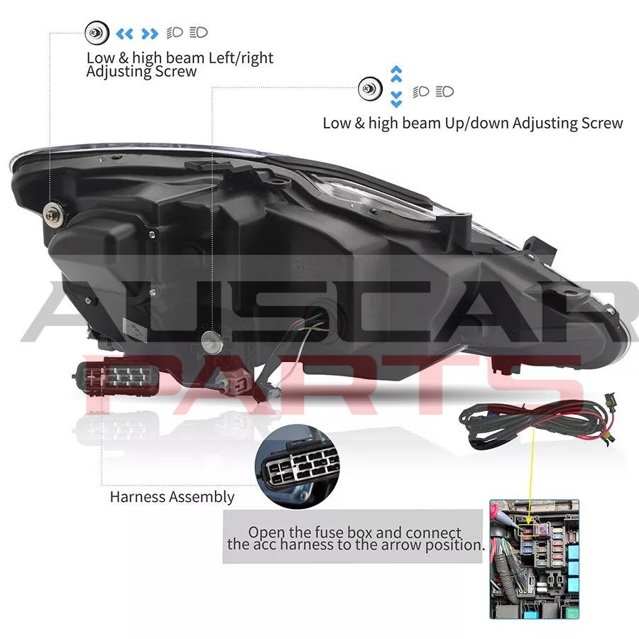 Headlights for 2006-2013 Lexus IS250 I250C IS350 IS350C IS220d ISF - Image 7