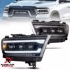 Pair LED VLAND Headlights For Dodge RAM 1500 2019 - 2024