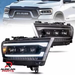 Pair LED VLAND Headlights For Dodge RAM 1500 2019 - 2024